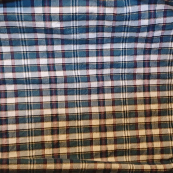 NAUTICA MENS SHORT SLEEVE SHIRT, LARGE, SLIM FIT. GREEN PLAID SEE PIC. - Picture 4 of 7